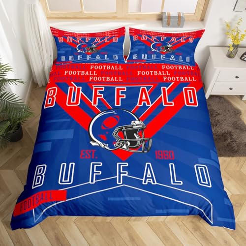 Feelyou Fußball-Bettbezug für Jungen und Mädchen, volle Größe, Büffel-Bettwäsche-Set, American Football-Geschenke für Fußball-Fans, Damen, Herren, Fußballstadt, Trösterbezug-Set Feelyou Fußball-Bettbezug für Jungen und Mädchen, volle Größe, Büffel-Bettwäsche-Set, American Football-Geschenke für Fußball-Fans, Damen, Herren, Fußballstadt, Trösterbezug-Set von Feelyou