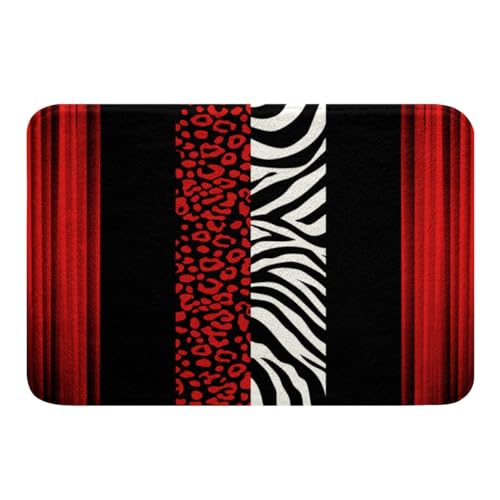 Feelyou Kinder-Badezimmerteppich, Leopardenmuster, 50,8 x 81,3 cm, Ombré-Rot / Schwarz, Badematten für Badezimmer, Dekoration, Gepard, Badteppiche für Dusche, Tierdruck, Badezimmerzubehör Feelyou Kinder-Badezimmerteppich, Leopardenmuster, 50,8 x 81,3 cm, Ombré-Rot / Schwarz, Badematten für Badezimmer, Dekoration, Gepard, Badteppiche für Dusche, Tierdruck, Badezimmerzubehör von Feelyou