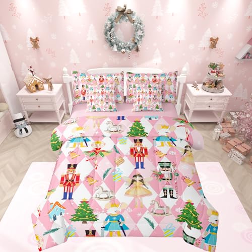 Feelyou Nussknacker-Doppel-Bettwäsche-Set mit Bettlaken für Kinder, Jungen, Mädchen, Weihnachtsballett, 7-teiliges Bettwäsche-Set, Fee, Prinzessin, Maus, Bett in einer Tasche Feelyou Nussknacker-Doppel-Bettwäsche-Set mit Bettlaken für Kinder, Jungen, Mädchen, Weihnachtsballett, 7-teiliges Bettwäsche-Set, Fee, Prinzessin, Maus, Bett in einer Tasche von Feelyou