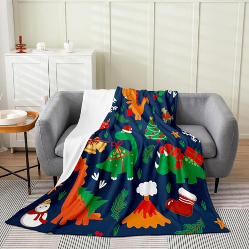 Feelyou Plüsch-Überwurfdecke für Kinder, Motiv: Frohe Weihnachten, Dinosaurier, 101,6 x 127 cm, Dinosaurierdecke für Jungen, Teenager, Dekoration, Dschungel, Dino, Flanell-Fleecedecke, Wildtierdecke Feelyou Plüsch-Überwurfdecke für Kinder, Motiv: Frohe Weihnachten, Dinosaurier, 101,6 x 127 cm, Dinosaurierdecke für Jungen, Teenager, Dekoration, Dschungel, Dino, Flanell-Fleecedecke, Wildtierdecke von Feelyou
