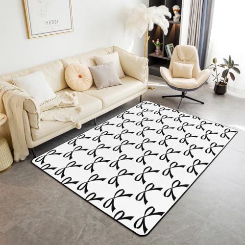 Feelyou Schwarze Bodenmatte mit Schleife für den Innenbereich, niedliche Schleife, Wohnzimmer-Teppich für Kinder, Jungen, Mädchen, Teenager, verträumter Prinzessinnen-Stil, Akzentteppich, 12,7 x 17,8 Feelyou Schwarze Bodenmatte mit Schleife für den Innenbereich, niedliche Schleife, Wohnzimmer-Teppich für Kinder, Jungen, Mädchen, Teenager, verträumter Prinzessinnen-Stil, Akzentteppich, 12,7 x 17,8 von Feelyou