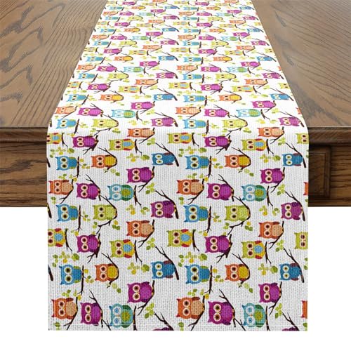 Feelyou Tischläufer mit Eulen-Motiv, 33 x 121,9 cm, 3D-Tierdruck, Heimdekoration für Wohnzimmer, Kommode, Schals, Kommode, Läufer für Schlafzimmer, Vogel-Dekor, saisonales Cartoon-Eulen-Design Feelyou Tischläufer mit Eulen-Motiv, 33 x 121,9 cm, 3D-Tierdruck, Heimdekoration für Wohnzimmer, Kommode, Schals, Kommode, Läufer für Schlafzimmer, Vogel-Dekor, saisonales Cartoon-Eulen-Design von Feelyou