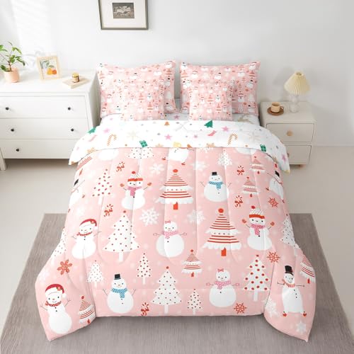Feelyou Weihnachts-Bettwäsche-Set für Kinder, 7-teilig, Cartoon-Schneemann-Bettwäsche-Set für Jungen und Mädchen, Weihnachtsbaumdekoration, Bett in einer Tasche mit Bettdecke, Laken, Kissenbezügen Feelyou Weihnachts-Bettwäsche-Set für Kinder, 7-teilig, Cartoon-Schneemann-Bettwäsche-Set für Jungen und Mädchen, Weihnachtsbaumdekoration, Bett in einer Tasche mit Bettdecke, Laken, Kissenbezügen von Feelyou