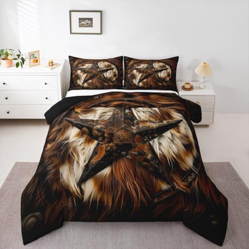Feelyou Western-Dekor-Bettwäsche-Set, Queen-Size-Bett, Kuhfell-Druck, für Kinder, Jungen, Mädchen, Rindsleder, Steppdecke, wildes Western-Cowboy-Schlafzimmer, Dekoration, Bauernhaus, Mikrofaser, 3 Feelyou Western-Dekor-Bettwäsche-Set, Queen-Size-Bett, Kuhfell-Druck, für Kinder, Jungen, Mädchen, Rindsleder, Steppdecke, wildes Western-Cowboy-Schlafzimmer, Dekoration, Bauernhaus, Mikrofaser, 3 von Feelyou