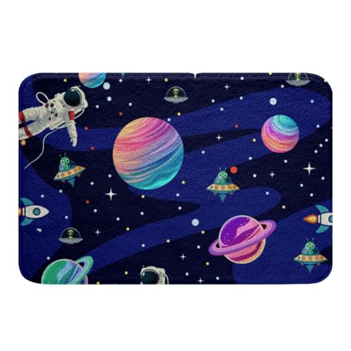 Galaxie-Badezimmerteppich, Universum, Planet, rutschfest, Schlafzimmer, Weltraum, Astronauten-Dekoration, Badematten für Badezimmer, Weltraum, Rakete, Raumfahrer, Fußmatte, Eingangsteppich, 50,8 x 81,3 cm Galaxie-Badezimmerteppich, Universum, Planet, rutschfest, Schlafzimmer, Weltraum, Astronauten-Dekoration, Badematten für Badezimmer, Weltraum, Rakete, Raumfahrer, Fußmatte, Eingangsteppich, 50,8 x 81,3 cm von Feelyou