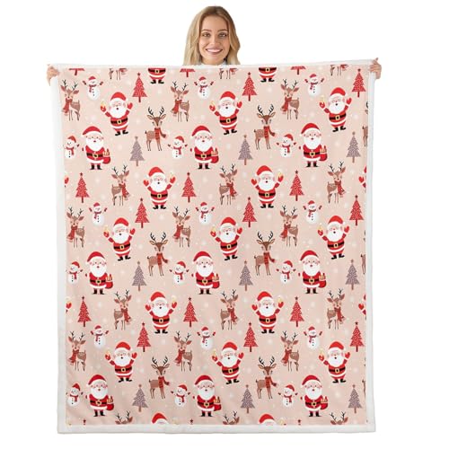 Weihnachten Kinder Fleece Überwurf Decke Weihnachtsmann Sherpa Decke für Bett Sofa Couch Weihnachtsbaum Hirsch Dekor Plüsch Decke Schneeflocke Xmas Thema Fuzzy Decke Schlafzimmer Twin 152,4 x 203,2 cm Weihnachten Kinder Fleece Überwurf Decke Weihnachtsmann Sherpa Decke für Bett Sofa Couch Weihnachtsbaum Hirsch Dekor Plüsch Decke Schneeflocke Xmas Thema Fuzzy Decke Schlafzimmer Twin 152,4 x 203,2 cm von Feelyou