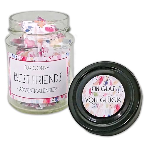 FEENSTAUB Adventskalender beste Freundin, persönlicher Adventskalender für Freundinnen, ergänze 24 Anfangssätze mit persönlichen Gedanken & Erinnerungen zu eurer Freundschaft, für beste Freundin von Feenstaub
