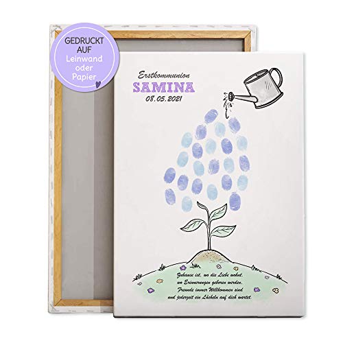 Feenstaub Personalisierbarer Fingerabdruck-Print mit Name und Spruch für Erstkommunion, Konfirmation, Firmung oder Jugendweihe, Wachsen, Alternative zum Gästebuch, Geschenkidee Feenstaub Personalisierbarer Fingerabdruck-Print mit Name und Spruch für Erstkommunion, Konfirmation, Firmung oder Jugendweihe, Wachsen, Alternative zum Gästebuch, Geschenkidee von Feenstaub