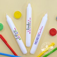 Kerzentattoos Schulschluss, Kerzenaufkleber, Wasserschiebefolie Für Stabkerzen, Diy Geschenk Lehrer, Lehrerinnen, Abschiedsgeschenk Kita von FeenstaubHandmade