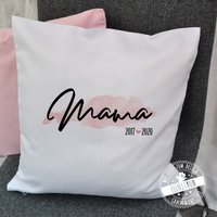 Kissen Mit Namen Zum Muttertag, Kissenhülle Personalisiert Kissenbezug 40x40, Geschenk Polster - Mama Ist Einfach Die Beste von FeenstaubHandmade