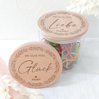 Vorratsglas Mit Holzdeckel, Aufbewahrungsglas Graviertem Deckel, Luftdicht, Personalisierbar, Keksglas Namen, Ein Glas Voll von FeenstaubHandmade