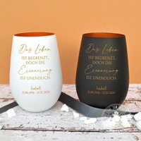 Windlicht Trauer, Trauerlicht Personalisiert Mit Namen, Graviertes Gedenklicht Spruch Und Erinnerungslicht Gravur, Erinnerung von FeenstaubHandmade