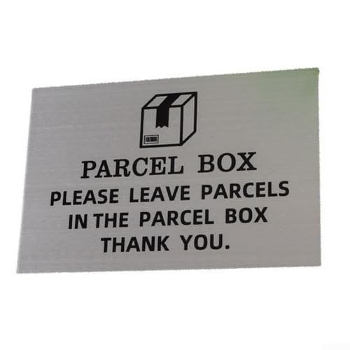 1 Stück 2 Stück Aluminium Paketkasten Schild Lieferhinweis Tag Post Hinweis Schild für Türen für Zäune 15 x 10 cm Größe Rostbeständige Oberfläche (1 Stück) von Feeshoppher