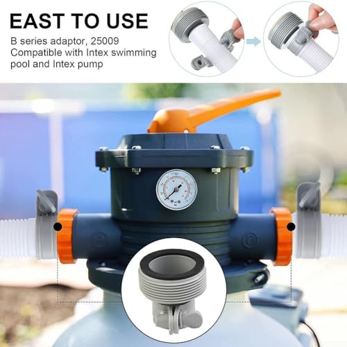 1 x 63,5 cm auf 1 12,7 cm Schlauchadapter für Intex Pools, unverzichtbar für Upgrade auf 1500 GPH Pumpe oder größer, Packung mit 2 Adaptern von Feeshoppher