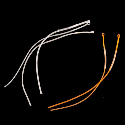 10 Stück für geflochtene Schlaufenverbinder aus Nylon, unverzichtbar für Fliegenfischen, stark und sicher (orange 13,6 kg) von Feeshoppher