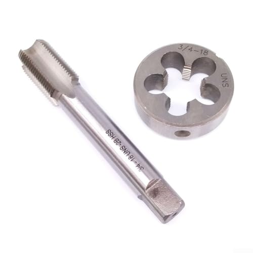 3/4 18 UNS Hochgeschwindigkeitsstahl-Gewindeschneider-Set Rechtsgewindeschneider mit rundem Griff und quadratischem Ende für Gewinderestaurierung auf Metallen einschließlich Eisen und Aluminium 3/4 18 UNS Hochgeschwindigkeitsstahl-Gewindeschneider-Set Rechtsgewindeschneider mit rundem Griff und quadratischem Ende für Gewinderestaurierung auf Metallen einschließlich Eisen und Aluminium von Feeshoppher