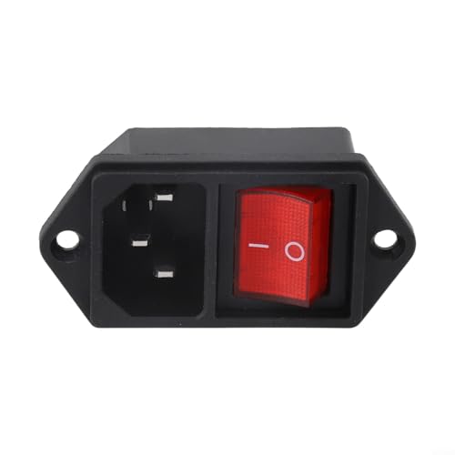 3-polige AC-Steckdose mit rotem Schalter und 10 A 250 V IEC-Anschluss für effektive Nutzung von Feeshoppher