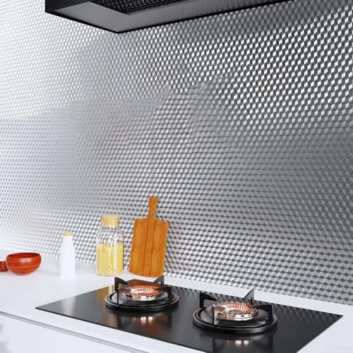30 cm x 300 cm Öldichter Wandaufkleber aus Aluminiumfolie für Küche, Hausrenovierung und Dekoration (A) von Feeshoppher