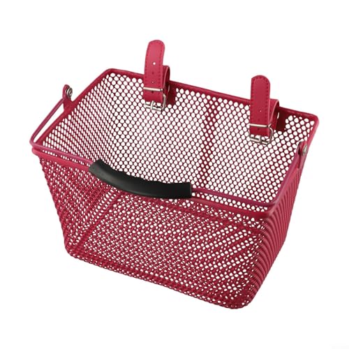 Abnehmbarer Eisen-Fahrradkorb mit praktischem Griff für den täglichen Gebrauch von Kindern (Rosa) von Feeshoppher