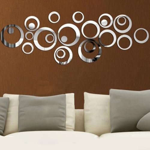 Artistic DIY Kreisspiegel verschönern das Ambiente Ihrer Wohnbereiche mühelos (Silber) von Feeshoppher