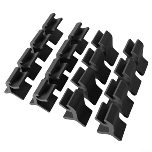 Backeffizienzsteigerung Nutzen Sie unser zuverlässiges Set aus 16 wiederverwendbaren Pfannen und Tabletts für Stapler (schwarz) von Feeshoppher