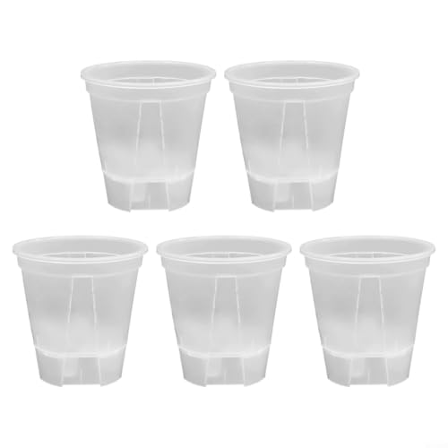 Blumentöpfe mit effektivem Wasserflussmanagement, perfekte Ergänzung für Ihren Innen- oder Außenbereich (120 mm transparent) von Feeshoppher