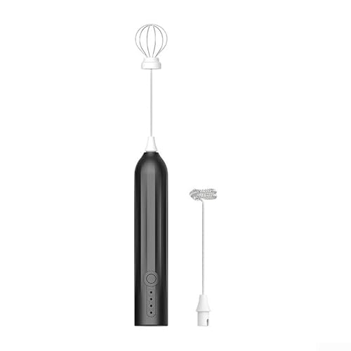Creamy Beverage Maker Handheld Wireless Frother for Smooth Blends of Milk and Coffee (Black) von Feeshoppher
