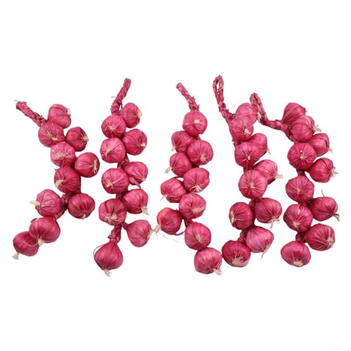 Dekorative künstliche Knoblauch-Requisiten, 5 Stück, für Halloween-Partys, Spukhäuser und Küchendekoration (lila Knoblauch) von Feeshoppher