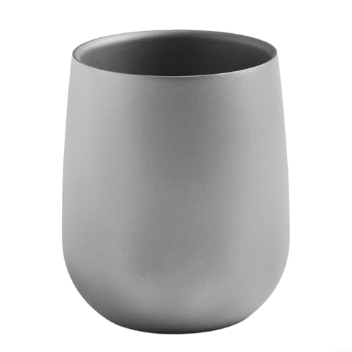 Doppelwandiger Ti Trinkbecher für den Außenbereich, ideale Isolierung für Getränke wie Kaffee und Saft (grau 240 ml) von Feeshoppher