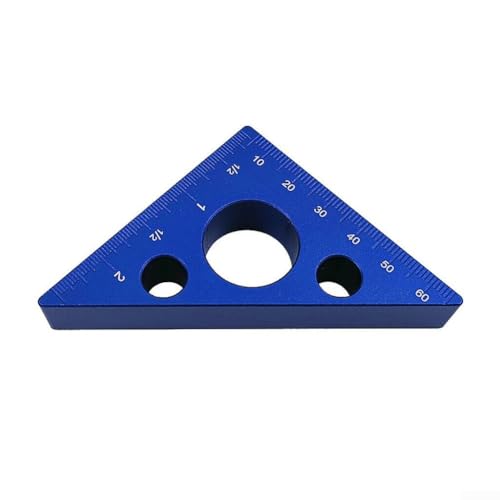 Dreiecks-Lineal für Holzbearbeitung, leichtes Werkzeug aus Aluminiumlegierung für die Messung von 90 und 45 Grad von Feeshoppher