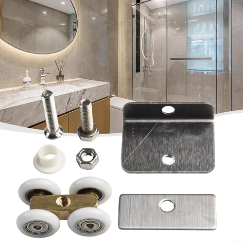 Duschraum für Badezimmer Schiebetürrolle mit Kupfer-Vierrad-Hängeriemenscheibe und geräuscharmem Nylonlager für Glas- und Schranktüren Duschraum für Badezimmer Schiebetürrolle mit Kupfer-Vierrad-Hängeriemenscheibe und geräuscharmem Nylonlager für Glas- und Schranktüren von Feeshoppher