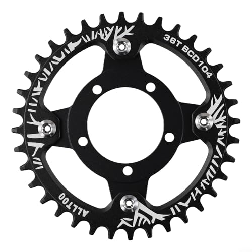 E-Bike Zubehör Kettenblatt und Adapter für Bafang 01/02 Antriebssystem (schwarz 36T) von Feeshoppher
