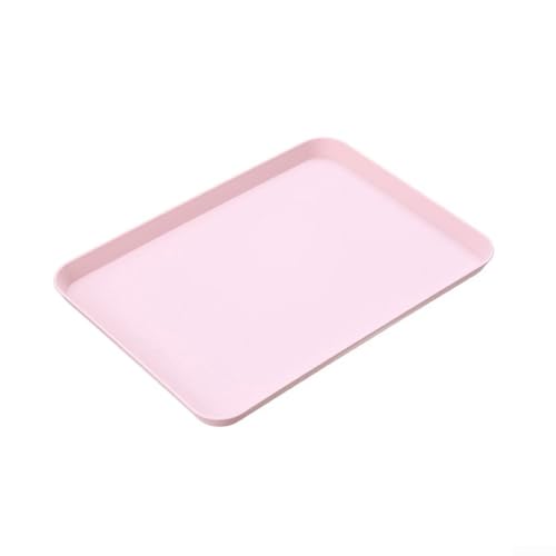 Effizientes Serviertablett aus Kunststoff zur Aufbewahrung von Lebensmitteln, perfekt für Essgelegenheiten (rosa) von Feeshoppher