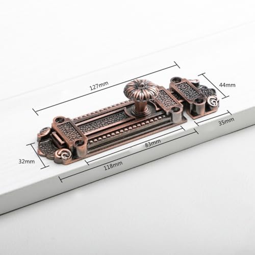 Elegante Vintage Tür- und Fensterriegel aus Zinklegierung, für die Sicherheit zu Hause (rot antik) von Feeshoppher