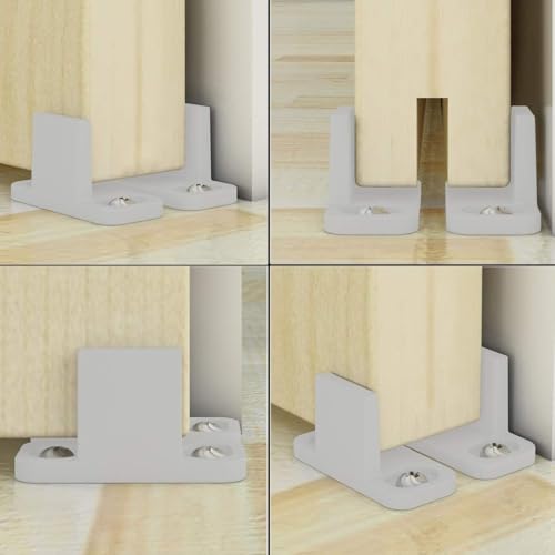 Ersetzen Sie einfach alte Hardware mit diesem stabilen Set aus zwei verstellbaren Kunststoff-Türstützen von Feeshoppher