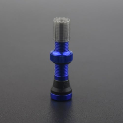 Fahrrad schlauchloses Ventil für schlauchlose Fahrradreifen Felgenrad 40 mm Edelstahl Ventilschaft Ersatz geeignet für verschiedene Fahrradmodelle (blau) von Feeshoppher