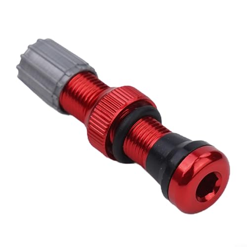 Fahrrad schlauchloses Ventil für schlauchlose Fahrradreifen Felgenrad 40 mm Edelstahl Ventilschaft Ersatz geeignet für verschiedene Fahrradmodelle (rot) von Feeshoppher