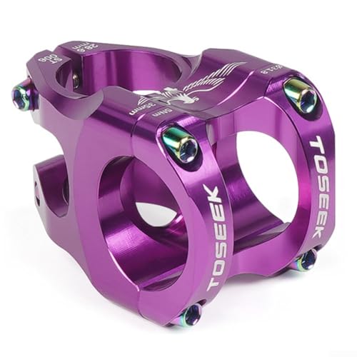 Feeshoppher Aluminiumlegierung Riser Downhill Cross Country Road Fahrrad Vorbau Mountainbike Vorbau Lenkerzubehör (lila) von Feeshoppher