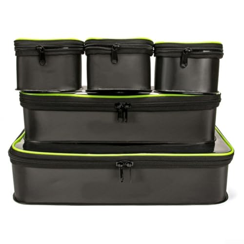 Feeshoppher Angelboxen, 5-teiliges Angeltaschen-Set, EVA-Angeltasche mit mehreren Aufbewahrungsmöglichkeiten für Outdoor-Enthusiasten Feeshoppher Angelboxen, 5-teiliges Angeltaschen-Set, EVA-Angeltasche mit mehreren Aufbewahrungsmöglichkeiten für Outdoor-Enthusiasten von Feeshoppher