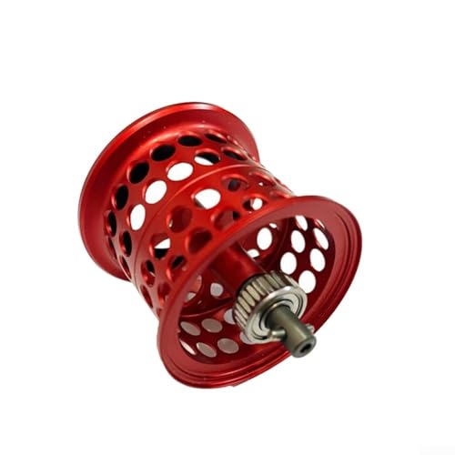 Feeshoppher Casting Reel Spool Lightweight 7.1g Aluminum Alloy Casting Reel Spool with Bearing for ABU SX 3600 3601 Mag SR SW Series Fishing Reels DIY Shallow Spool Replacement Part (Red) von Feeshoppher