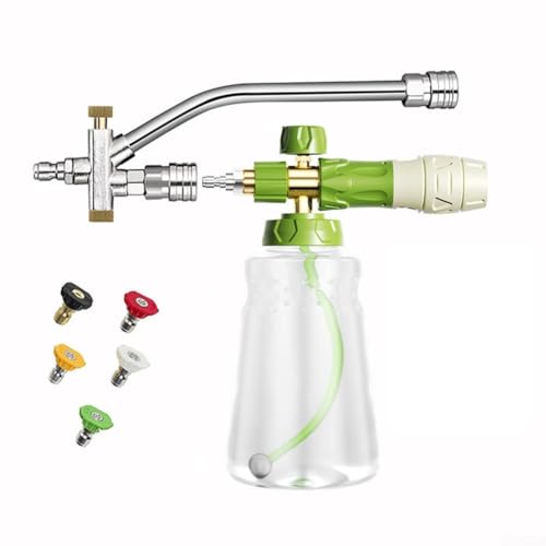 Feeshoppher Doppelzweck Autowaschschaumsprüher 1000 ml Hochdruckreiniger-Flasche mit Edelstahl-Konstruktion für Auto-Detailing Hausreinigung (1 Set) von Feeshoppher