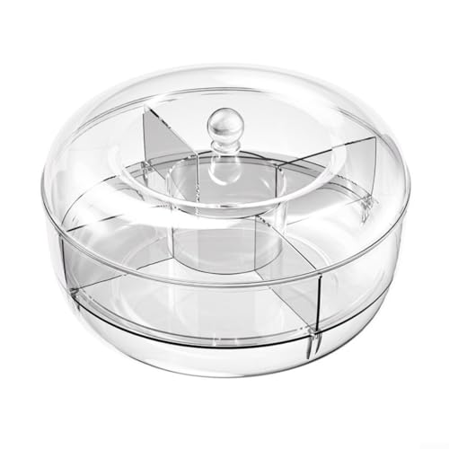 Feeshoppher Drehbares Serviertablett mit 5 Fächern, eiskühlter Behälter, transparente Kunststoff-Aufbewahrungsbox, für Gemüse, Obst, Vorspeisen, Party-Display Feeshoppher Drehbares Serviertablett mit 5 Fächern, eiskühlter Behälter, transparente Kunststoff-Aufbewahrungsbox, für Gemüse, Obst, Vorspeisen, Party-Display von Feeshoppher