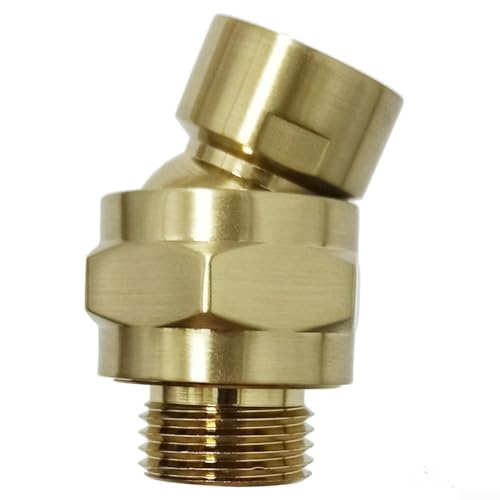 Feeshoppher Duschkopf-Adapter, 360-Grad-Kugelgelenk, Duschkopf-Verlängerungsadapter, verstellbarer Schwenkhalterung, Edelstahl-Winkel-Schwenkanschluss für feste Handbrause, Gold Feeshoppher Duschkopf-Adapter, 360-Grad-Kugelgelenk, Duschkopf-Verlängerungsadapter, verstellbarer Schwenkhalterung, Edelstahl-Winkel-Schwenkanschluss für feste Handbrause, Gold von Feeshoppher
