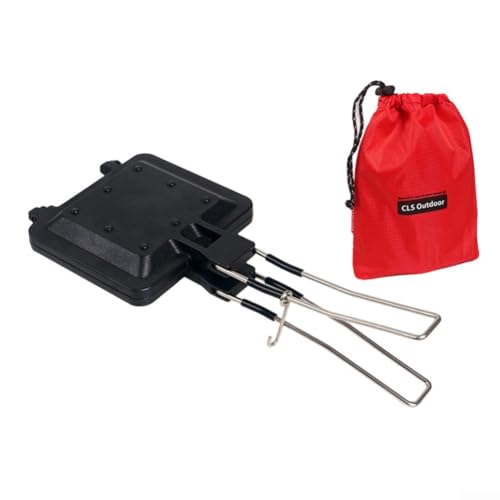 Feeshoppher Faltbarer Camping-Sandwich-Maker, doppelseitig, Aluminium, Grill, für Outdoor-Abenteuer, Frühstück, Wandern, Picknick Feeshoppher Faltbarer Camping-Sandwich-Maker, doppelseitig, Aluminium, Grill, für Outdoor-Abenteuer, Frühstück, Wandern, Picknick von Feeshoppher