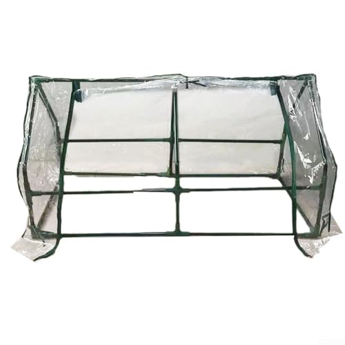 Feeshoppher Gewächshausabdeckungen Mini-Gewächshaus Garten Grow Houses Heavy Duty PVC Grünhäuser Mini Gewächshäuser Tragbare Mini-Gartenzelte Gewächshäuser mit transparenter PVC-Abdeckung für Pflanzen von Feeshoppher