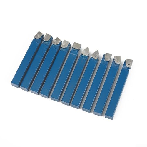 Feeshoppher Hartmetallbestückte Metall-Drehmaschinen-Schneidwerkzeug-Set, 10 Stück, 1/4 Zoll C6 Grade Bits, Hartmetallspitze, Drehmaschine, Schneidwerkzeuge, professionelles Schneidwerkzeug-Set für Feeshoppher Hartmetallbestückte Metall-Drehmaschinen-Schneidwerkzeug-Set, 10 Stück, 1/4 Zoll C6 Grade Bits, Hartmetallspitze, Drehmaschine, Schneidwerkzeuge, professionelles Schneidwerkzeug-Set für von Feeshoppher