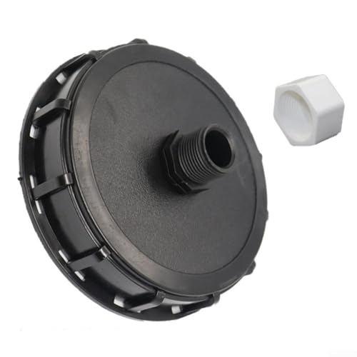 Feeshoppher IBC Tankadapter belüfteter Deckel DN150 163 mm Durchmesser IB-C Tankadapter IBC Tanks Ventil mit Außengewindeanschluss für Wasserspeicher Bar-rel Container Syste-m (2 Loch) von Feeshoppher