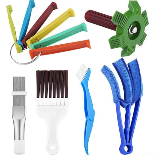 Feeshoppher Klimaanlagen-Flossen-Reparaturwerkzeug-Set, 6-teilig, professionelles Kondensatorspulen-Reinigungsbürsten-Set mit Flossenkamm für die Wartung von Wechselstromgeräten Feeshoppher Klimaanlagen-Flossen-Reparaturwerkzeug-Set, 6-teilig, professionelles Kondensatorspulen-Reinigungsbürsten-Set mit Flossenkamm für die Wartung von Wechselstromgeräten von Feeshoppher