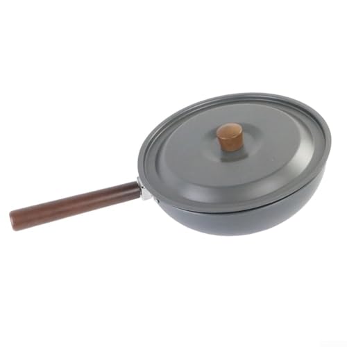 Feeshoppher Outdoor Camping Wok Bratpfannen-Set mit abnehmbarem Buchenholzgriff Aluminiumlegierung Kochgeschirr mit Deckel und Spatel für Wandern Picknick Feeshoppher Outdoor Camping Wok Bratpfannen-Set mit abnehmbarem Buchenholzgriff Aluminiumlegierung Kochgeschirr mit Deckel und Spatel für Wandern Picknick von Feeshoppher
