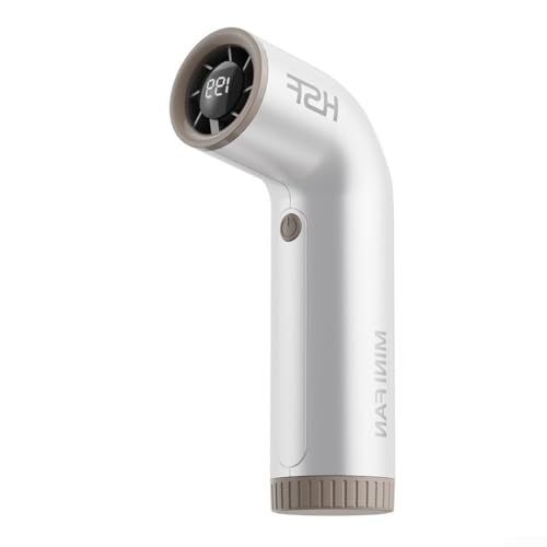 Feeshoppher Persönlicher Hochgeschwindigkeits-Mini-Ventilator mit Dual-Modus, wiederaufladbares tragbares Design für Reisen und Outdoor-Aktivitäten (Kaffee) von Feeshoppher